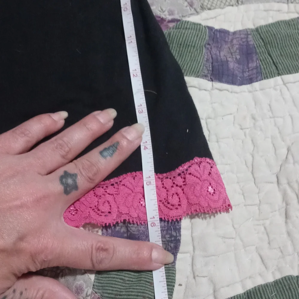 Bnwot!! Baby phat spaghetti strap tank top sz medium in black and pink pink lace - Picture 8 of 12